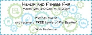Health and Fitness Fair ad