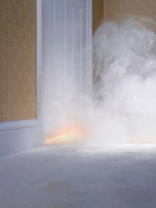 Smoke Coming in Under Door